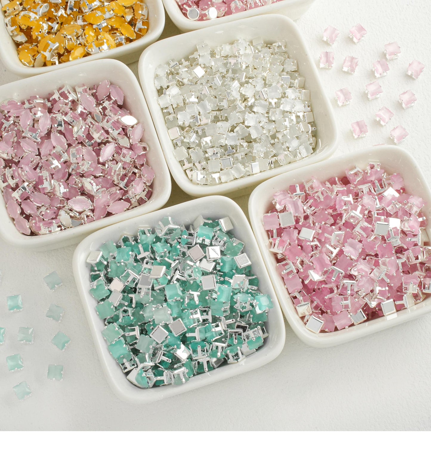 OneMillet Cat's Eye Square Zirconia Beads  5*5MM