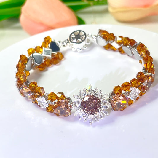 OneMillet Kit-M52 Heart-shape Zircon  Handmade Bracelet DIY Kit
