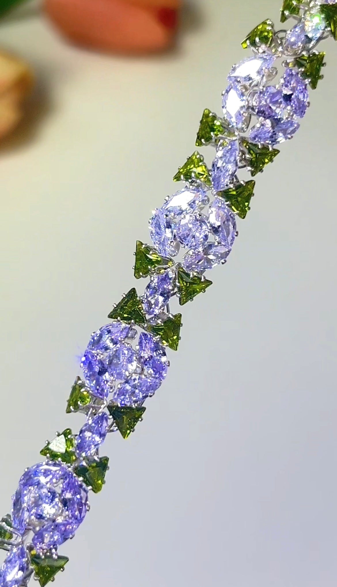Kit-M05 Purple Flower Zircon Handmade Bracelet DIY Kit