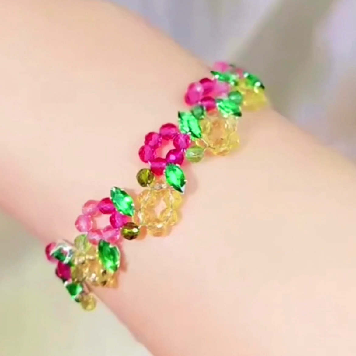 Kit-M62 Spring Bracelet DIY Kit – Handmade with High Crystal Beads