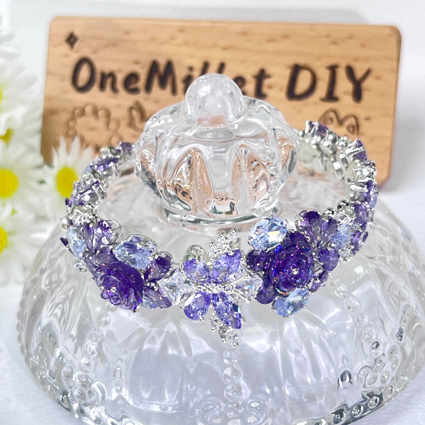 Pulsera de aguamarina y perla hecha a mano
