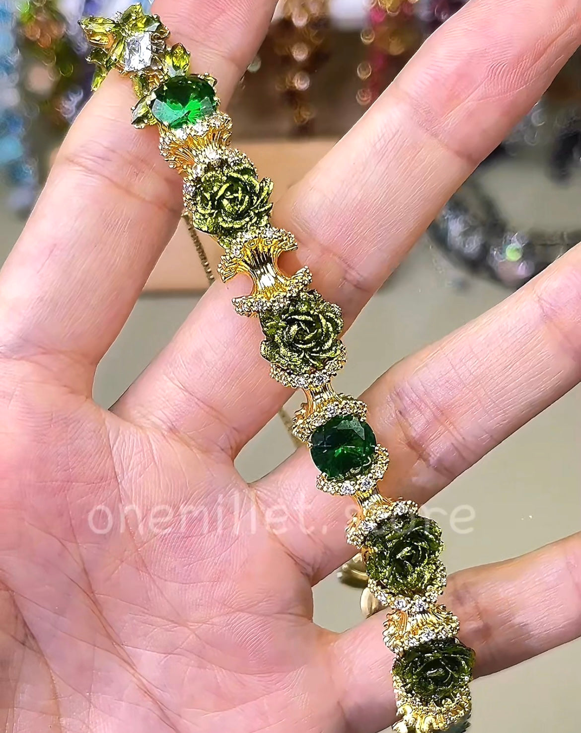 Pulsera de aguamarina y perla hecha a mano