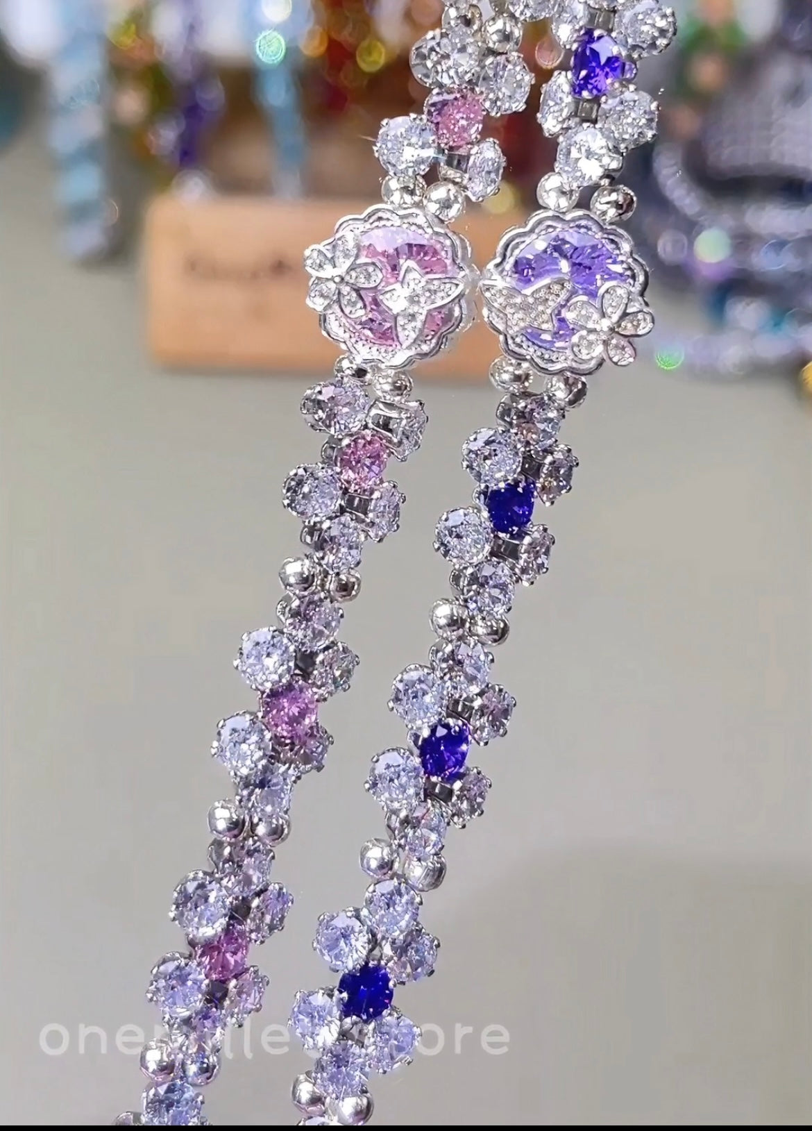 Pulsera de aguamarina y perla hecha a mano