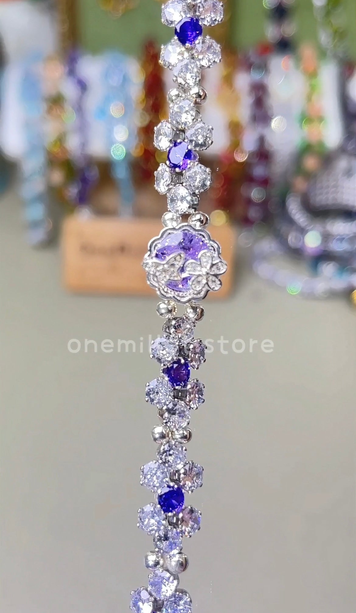 Pulsera de aguamarina y perla hecha a mano