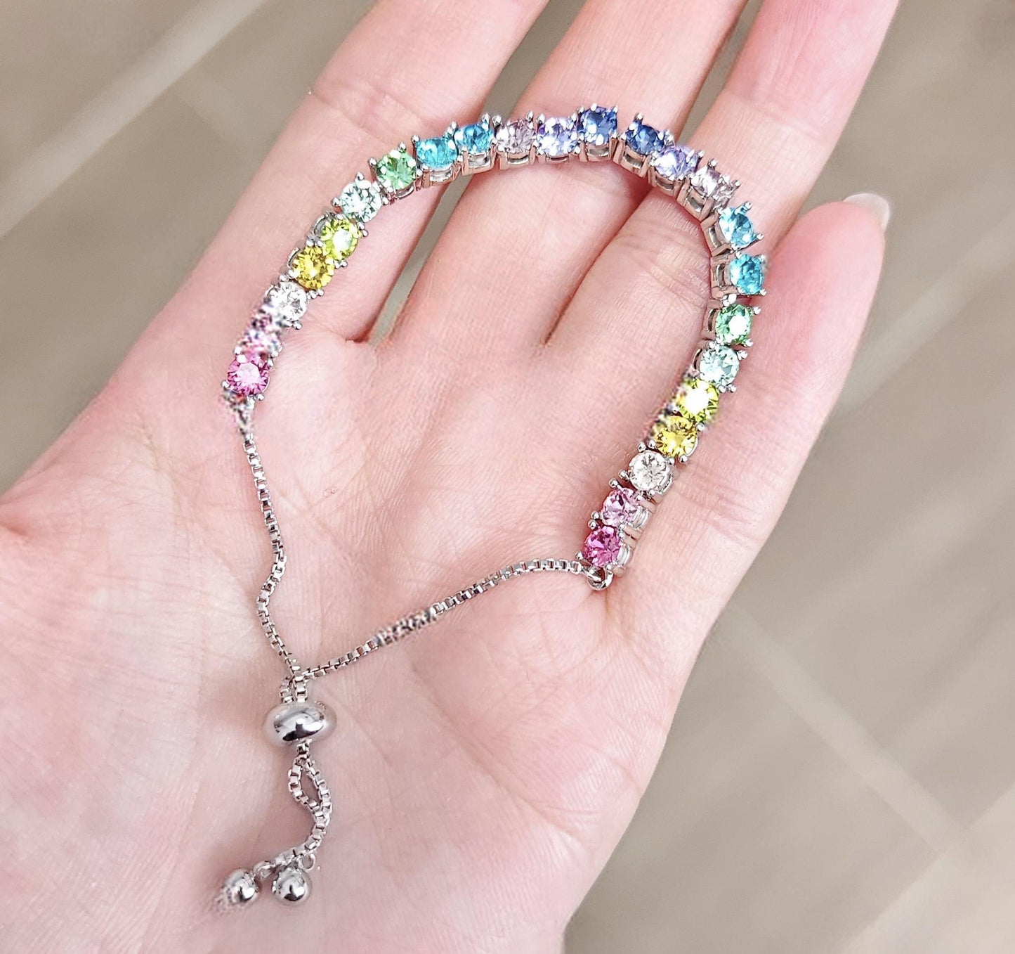 Pulsera de aguamarina y perla hecha a mano