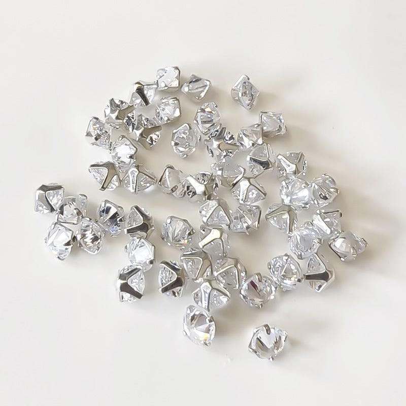 3A Grade Round Reverse-Clamp Zircon 4MM