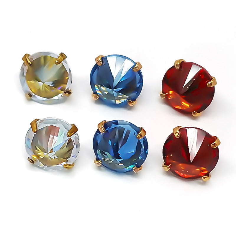 3A Grade Round Reverse-Clamp Zircon 4MM
