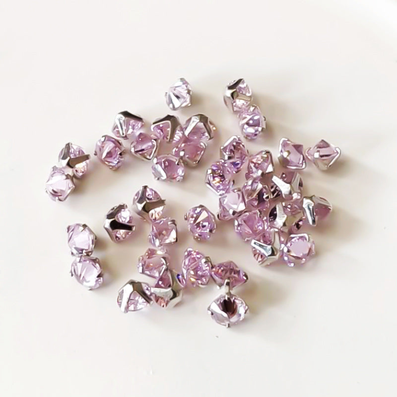 3A Grade Round Reverse-Clamp Zircon 4MM