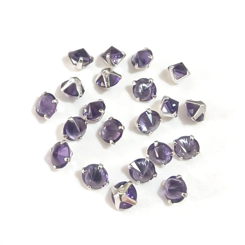 3A Grade Round Reverse-Clamp Zircon 4MM
