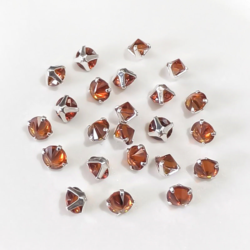 3A Grade Round Reverse-Clamp Zircon 4MM
