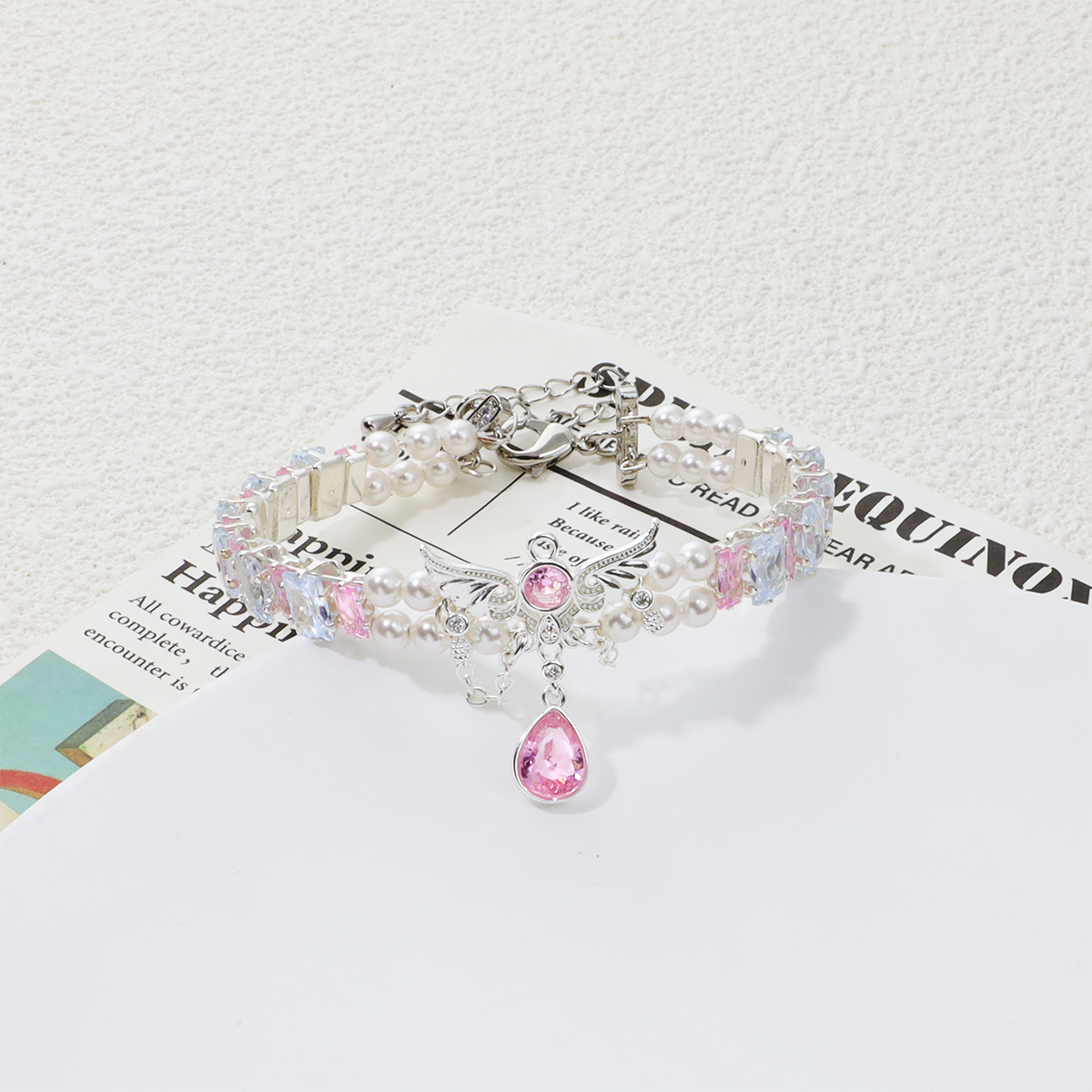 Kit-M25 Pink Zircon Handmade Bracelet DIY Kit