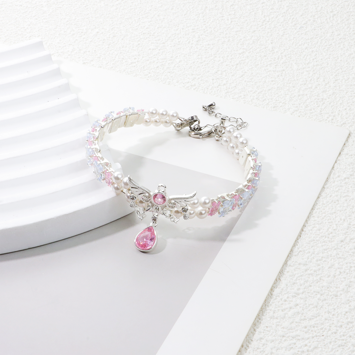 Kit-M25 Pink Zircon Handmade Bracelet DIY Kit