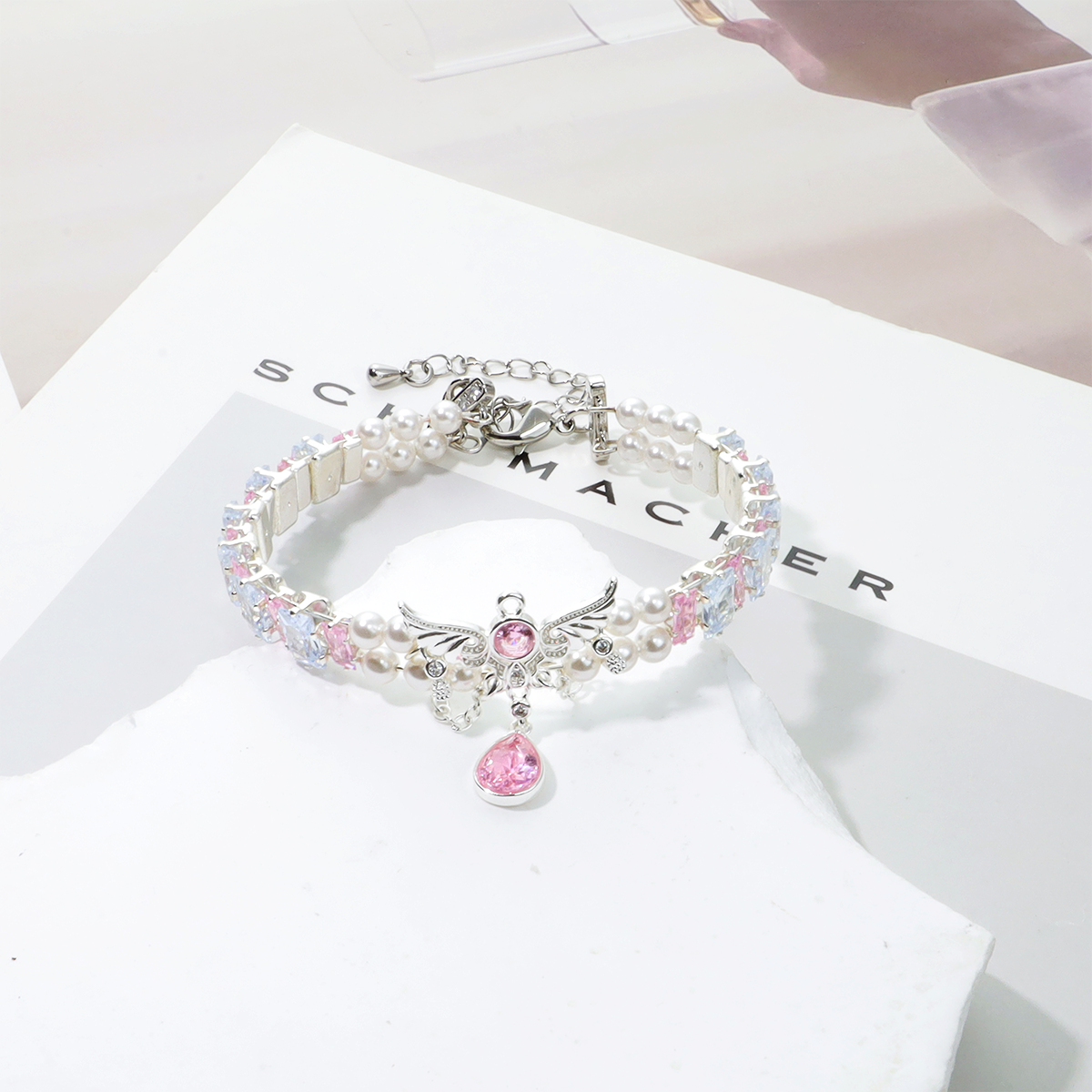 Kit-M25 Pink Zircon Handmade Bracelet DIY Kit