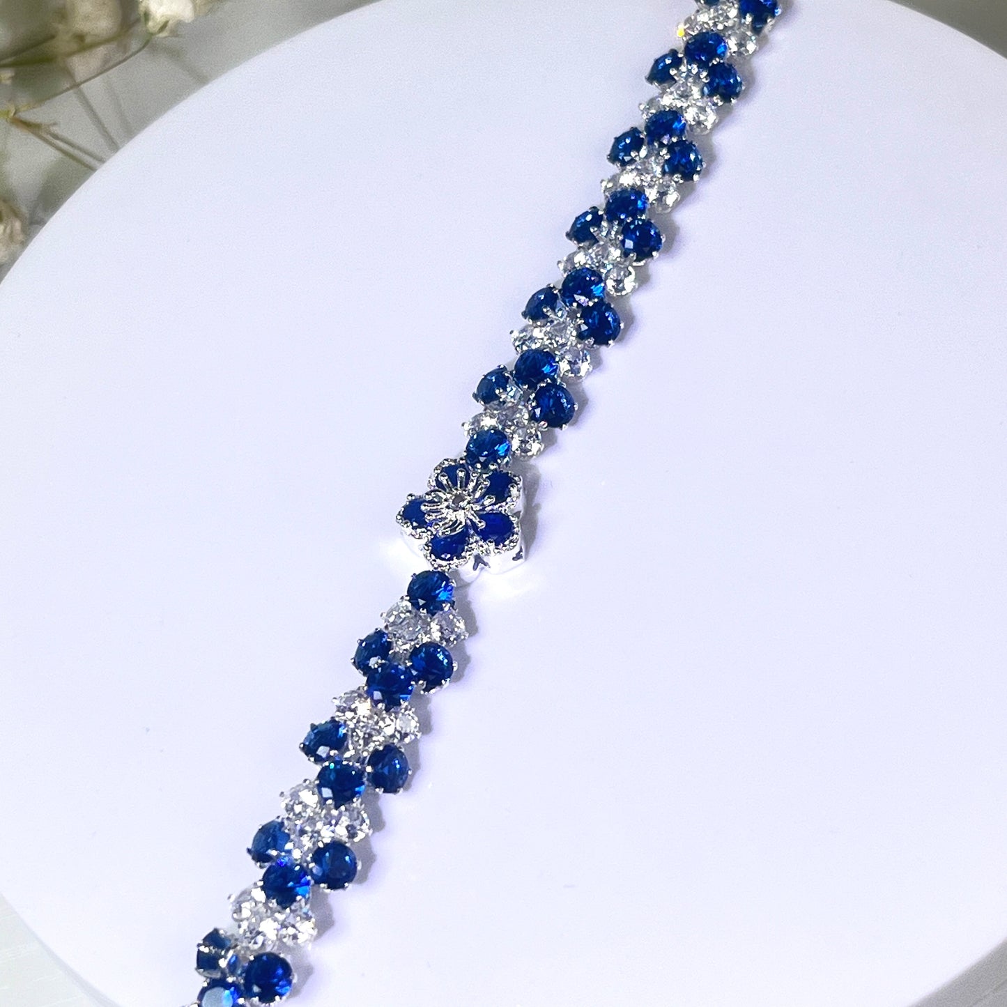 Kit-M08 Blue Flower Zircon Handmade Bracelet DIY Kit