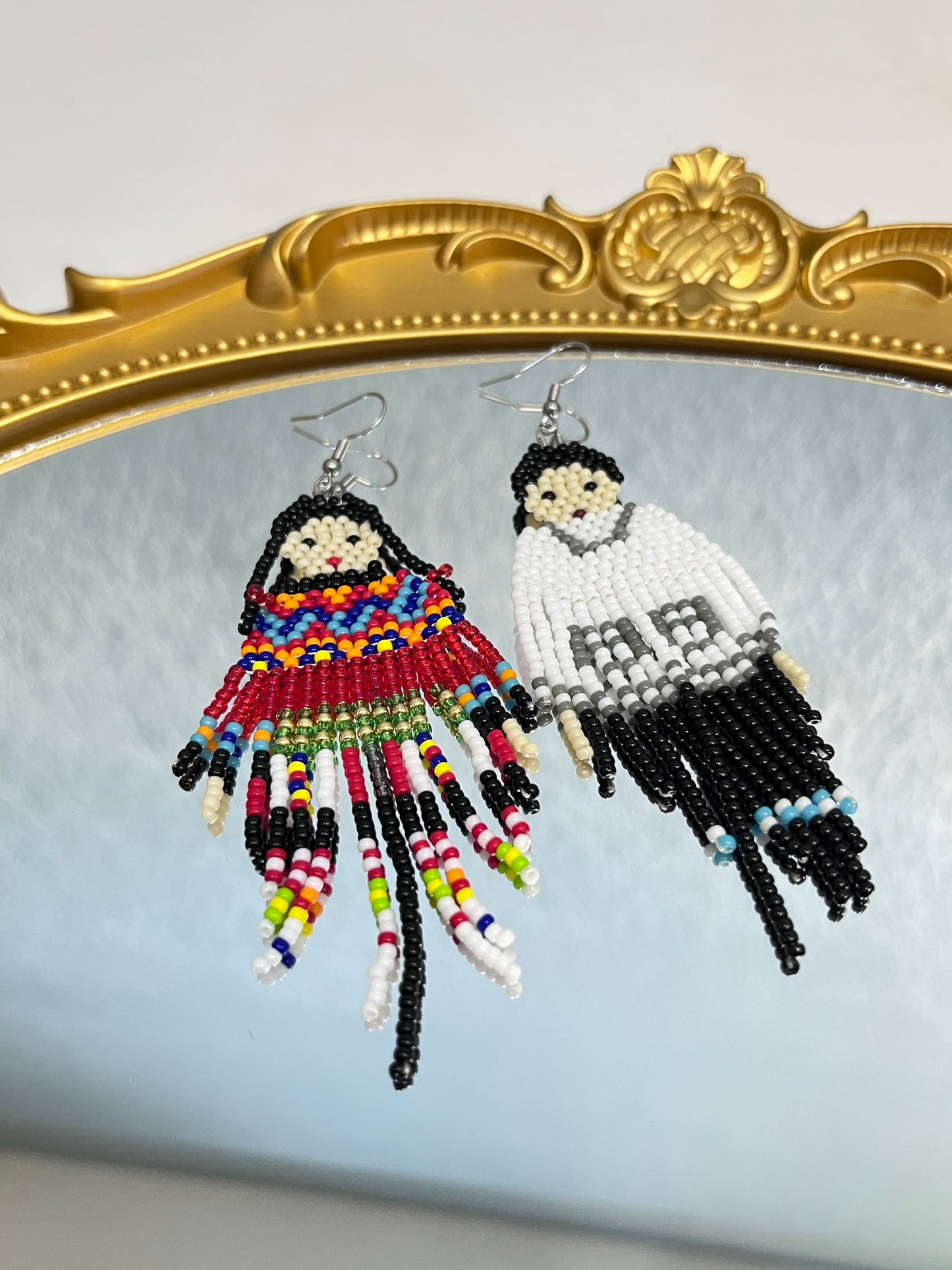 Pendientes bohemios vintage para niño y niña, pendientes con borlas hechos a mano con cuentas de semillas egipcias
