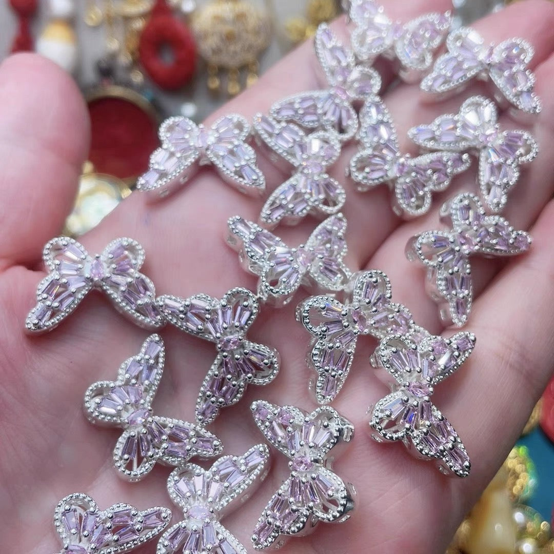Cuentas espaciadoras de aguamarina y circón hechas a mano para hacer pulseras y collares con abalorios, suministros para hacer joyas