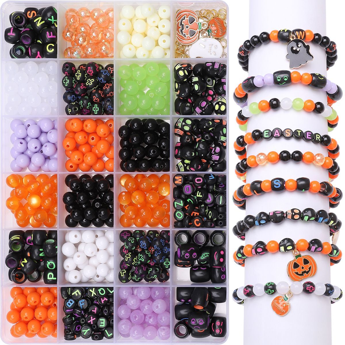 Kits de bricolaje: pulseras, collares y accesorios con cuentas de corazones
