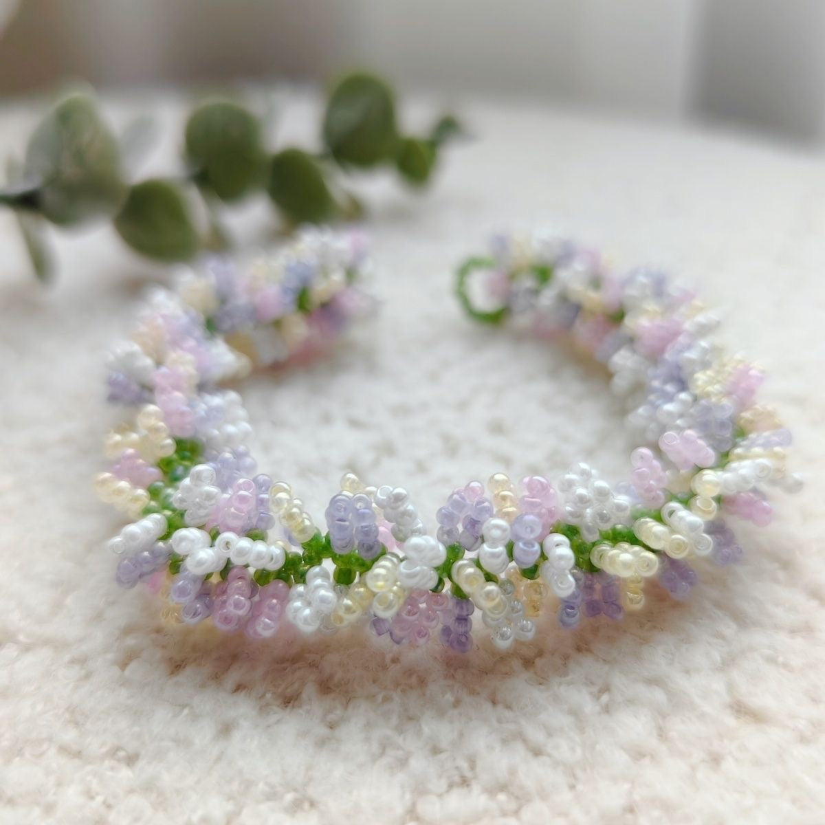Handcrafted Rice Bead Bracelet Multi-layered