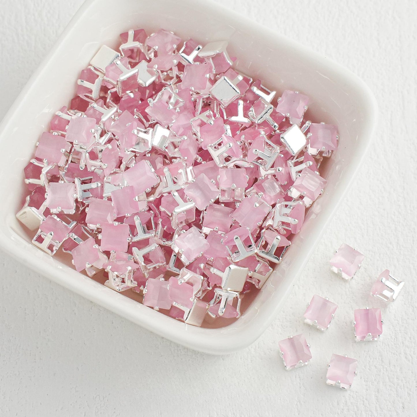 OneMillet Cat's Eye Square Zirconia Beads  5*5MM