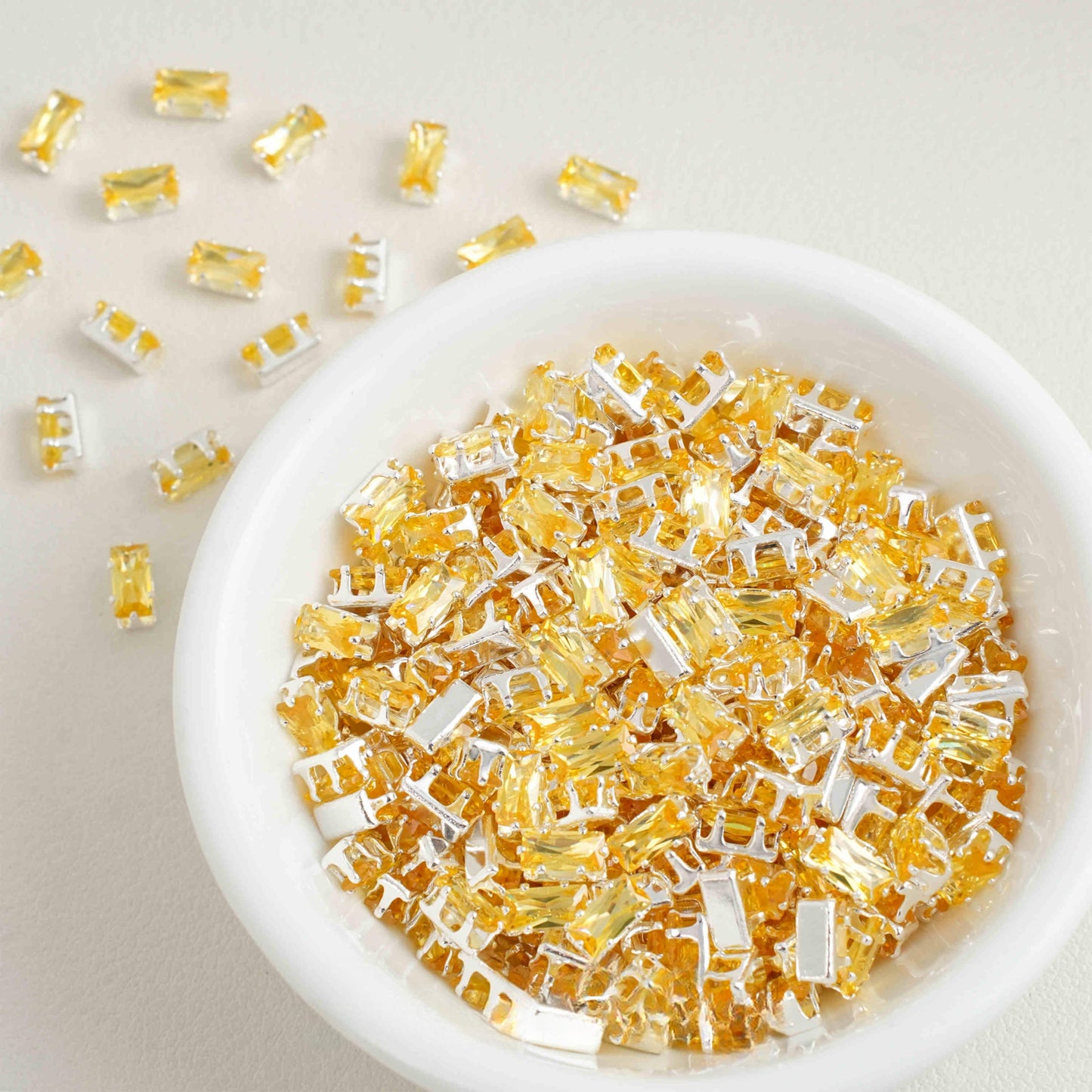 OneMillet Rectangular  Zirconia Beads  3*6MM