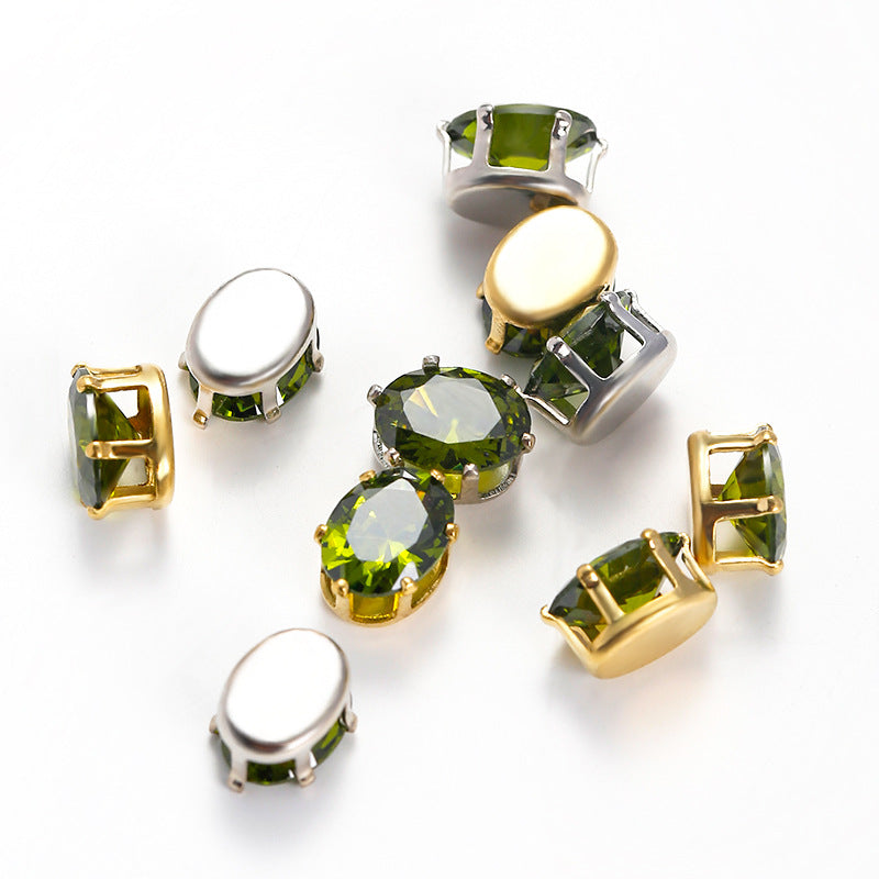 Oval Zircon Zirconia Beads DIY Accessories 5*7MM