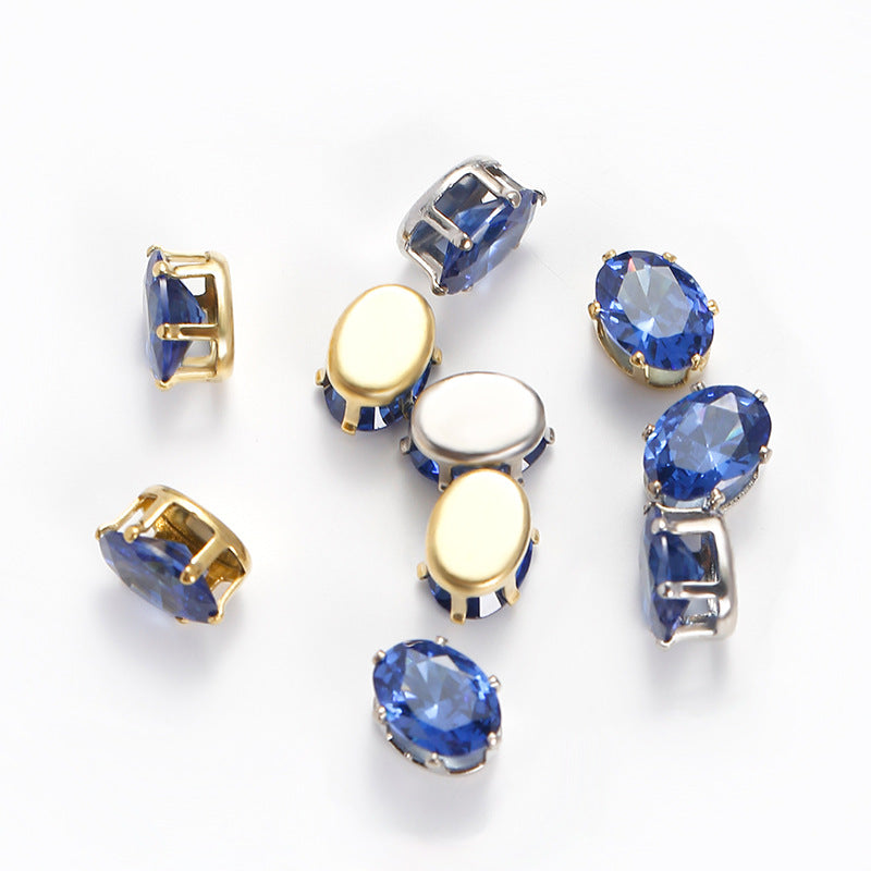 Oval Zircon Zirconia Beads DIY Accessories 5*7MM