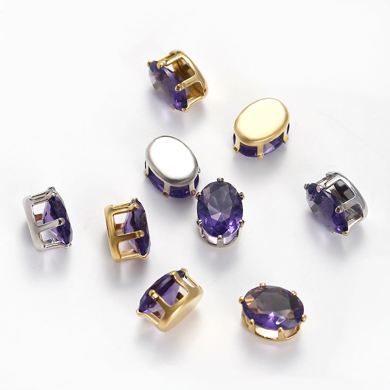 Oval Zircon Zirconia Beads DIY Accessories 5*7MM