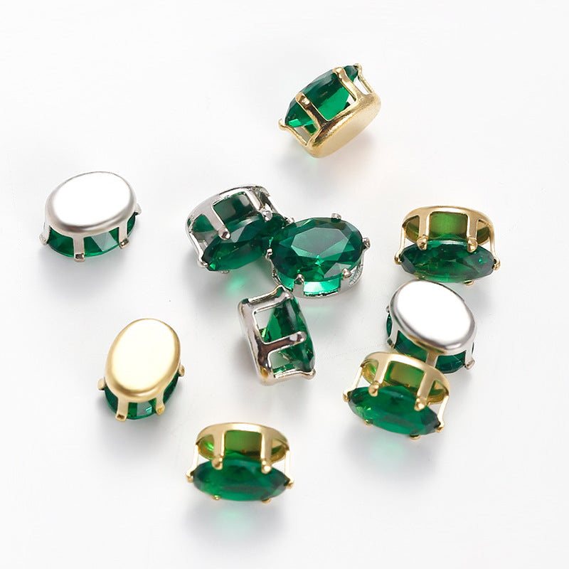 Oval Zircon Zirconia Beads DIY Accessories 5*7MM