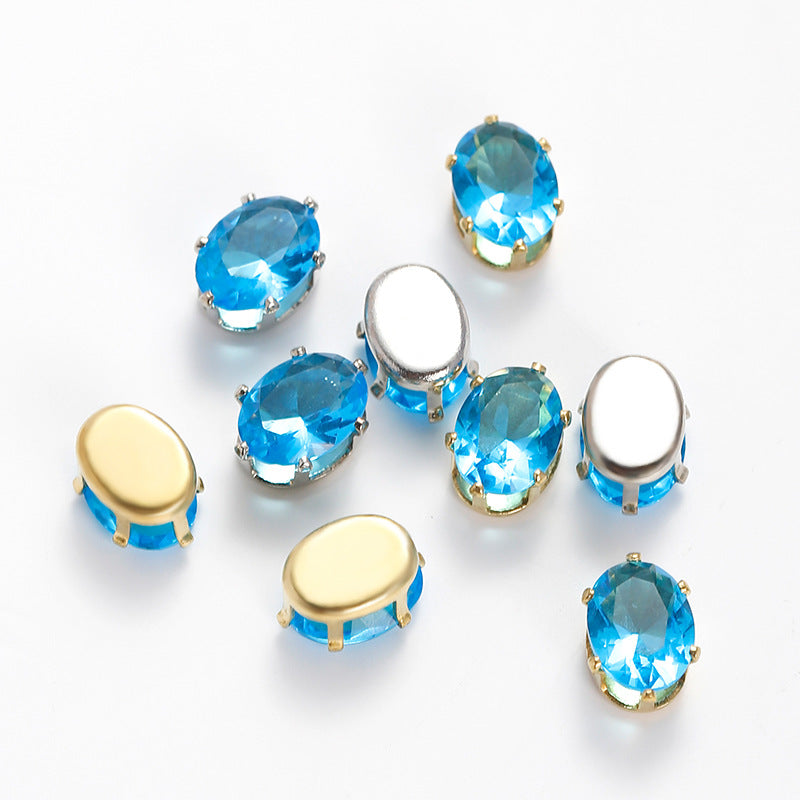 Oval Zircon Zirconia Beads DIY Accessories 5*7MM