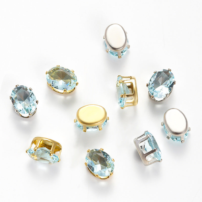 Oval Zircon Zirconia Beads DIY Accessories 5*7MM