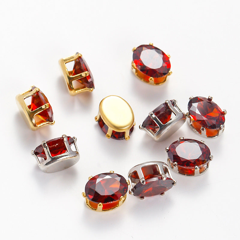 Oval Zircon Zirconia Beads DIY Accessories 5*7MM