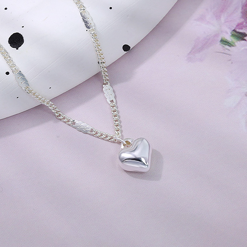 Heart Pendant 925 Sterling Silver Necklace
