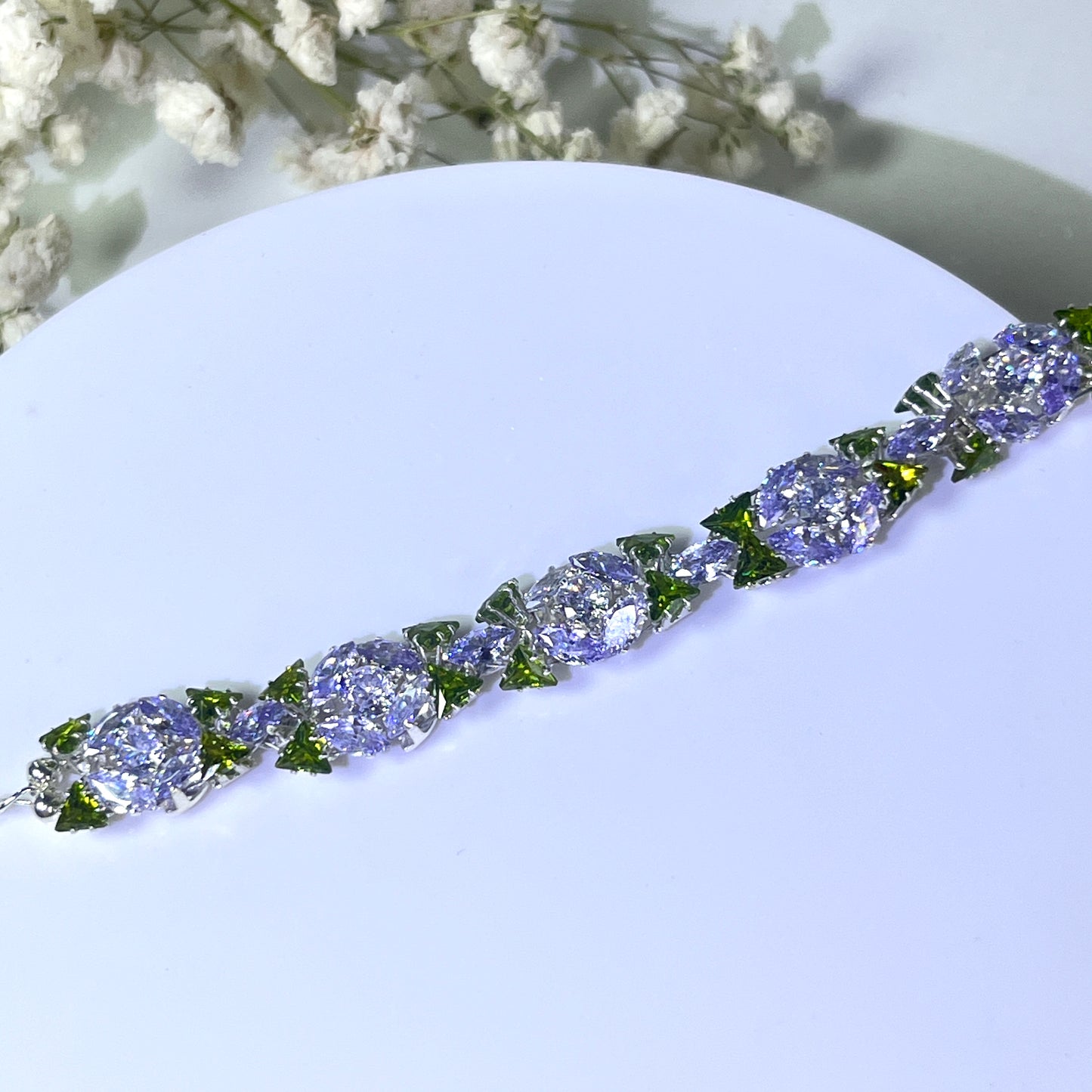 OneMillet Kit-M05 Purple Flower Zircon Handmade Bracelet DIY Kit