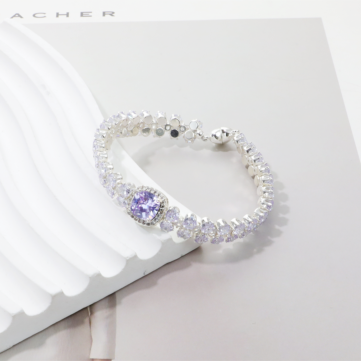 Kit-M24 Purple Zircon Handmade Bracelet DIY Kit