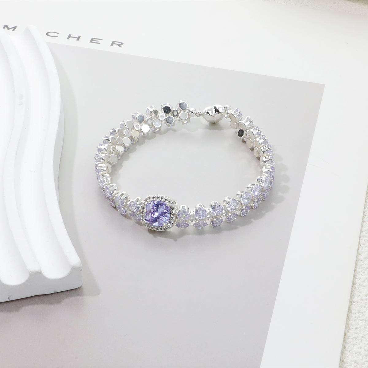 Kit-M24 Purple Zircon Handmade Bracelet DIY Kit