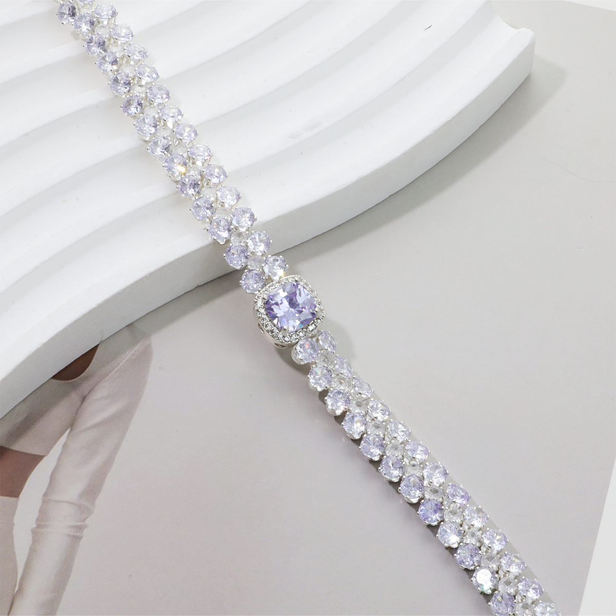 Kit-M24 Purple Zircon Handmade Bracelet DIY Kit