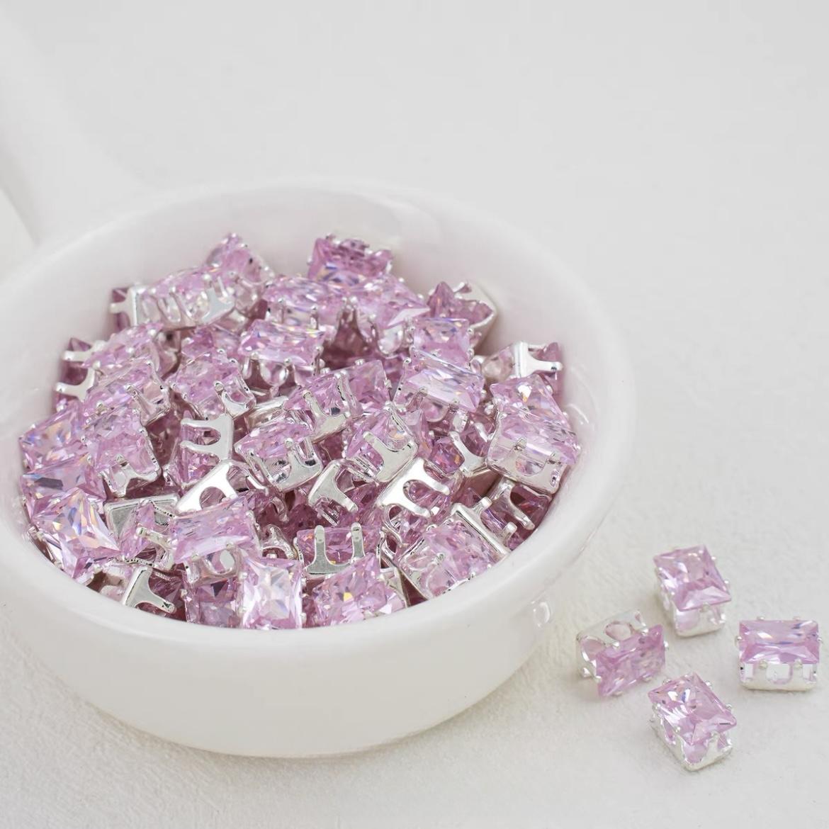 Rectangle Zircon Beads 5*7MM