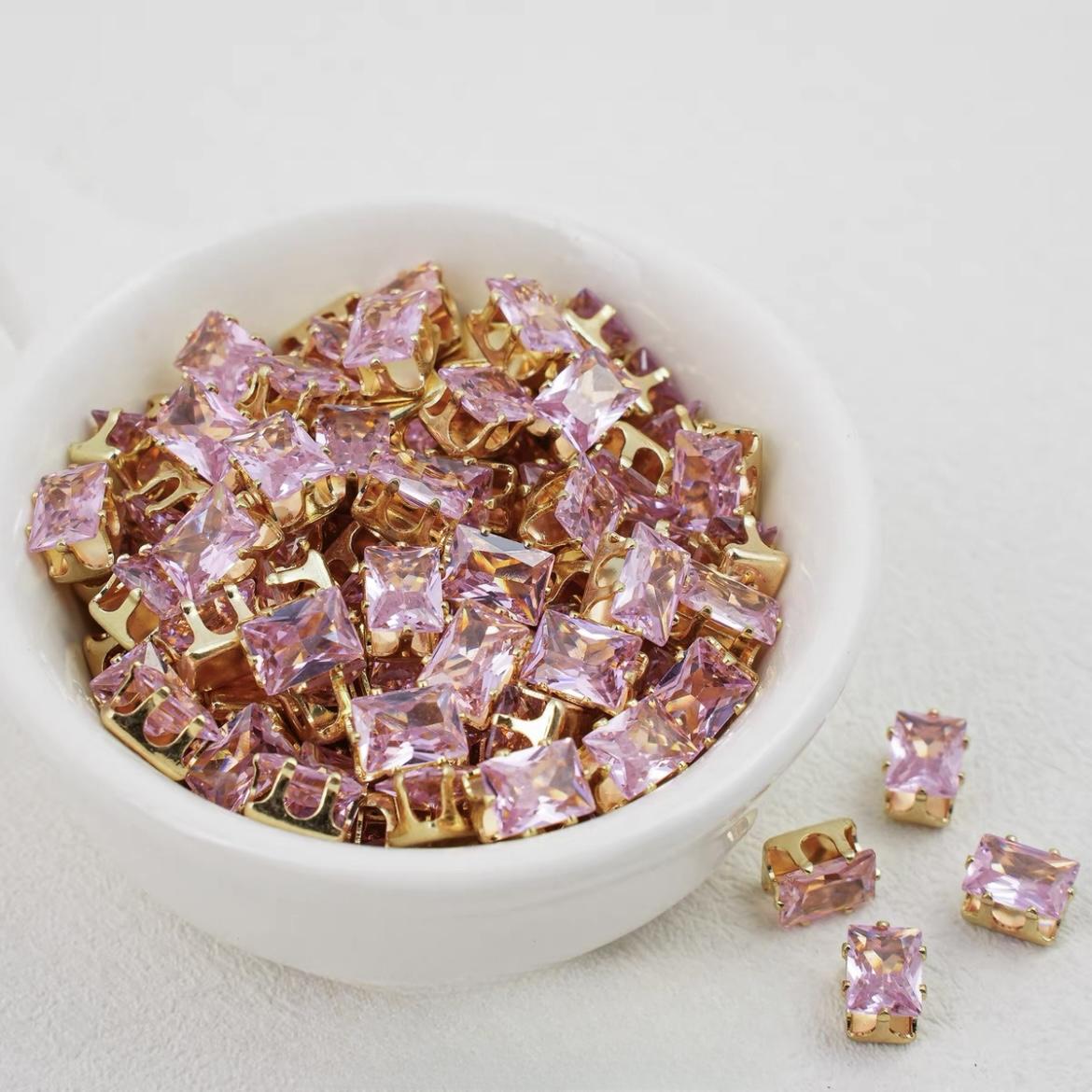 Rectangle Zircon Beads 5*7MM