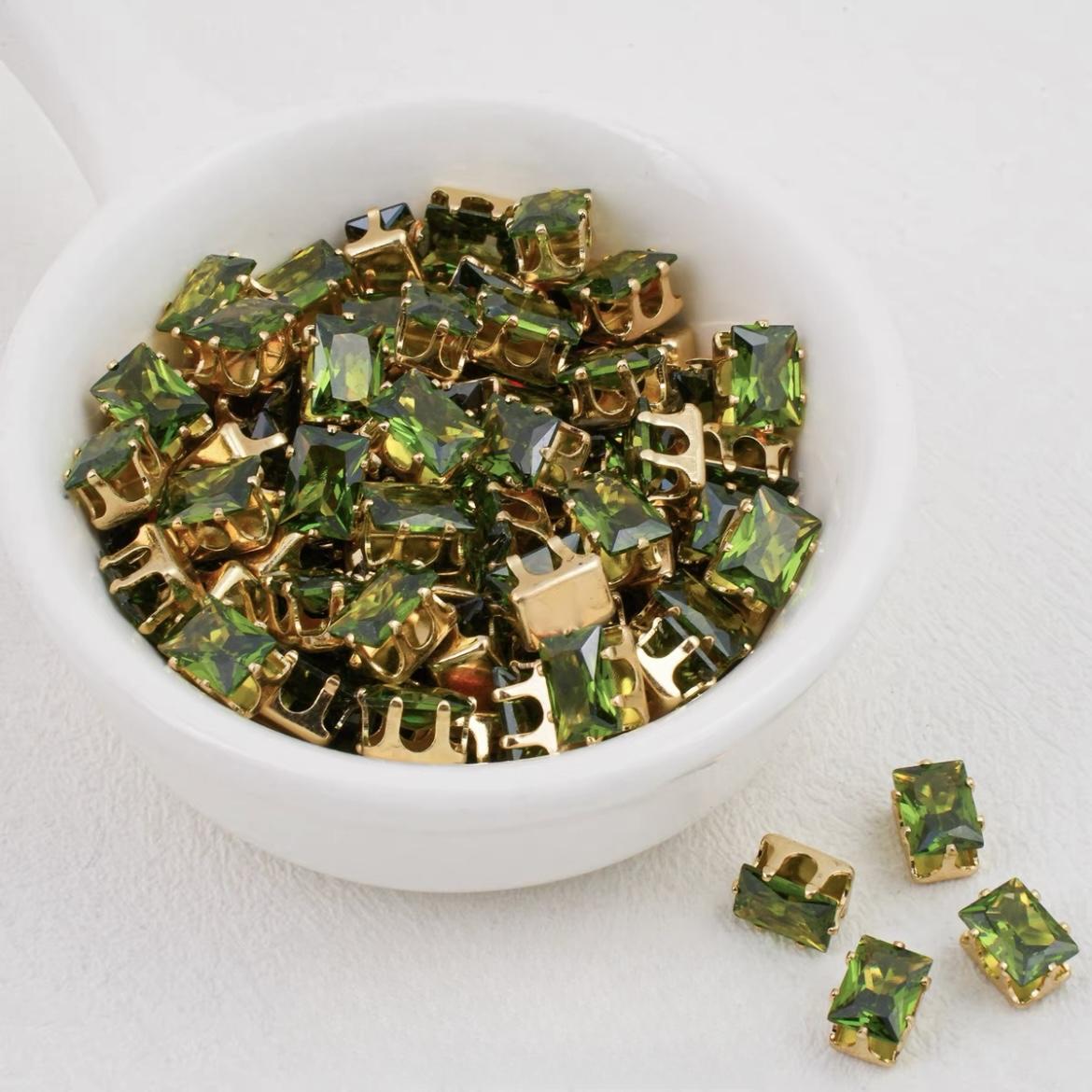 Rectangle Zircon Beads 5*7MM