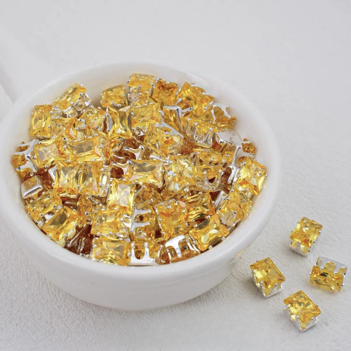 Rectangle Zircon Beads 5*7MM