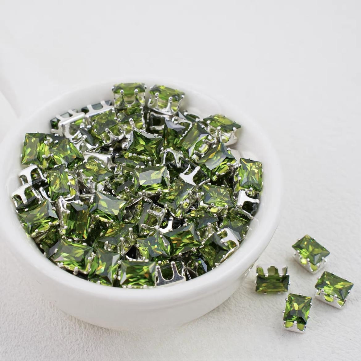 Rectangle Zircon Beads 5*7MM