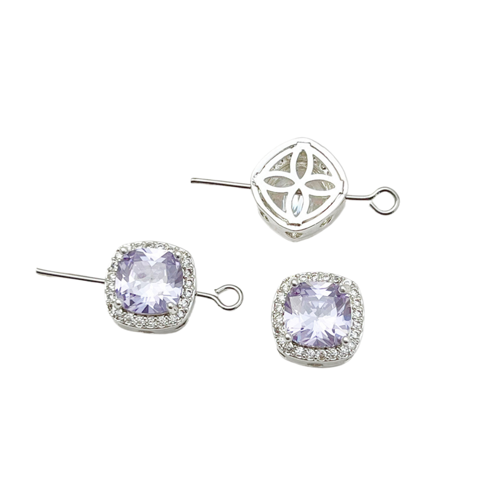Cuentas espaciadoras de aguamarina y circón hechas a mano para hacer pulseras y collares con abalorios, suministros para hacer joyas