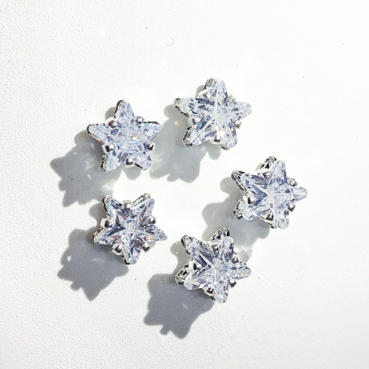 Clear Star Zircon Beads Zirconia 6MM