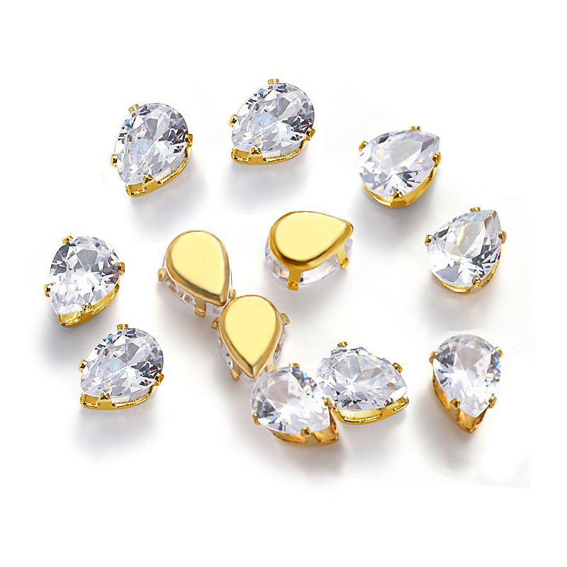 OneMillet Teardrop Zirconia Beads 4*6MM