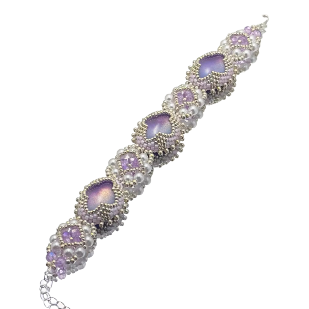 Victoria Phantom - Pulsera de piedras preciosas con cuentas de semillas personalizada y hecha a mano