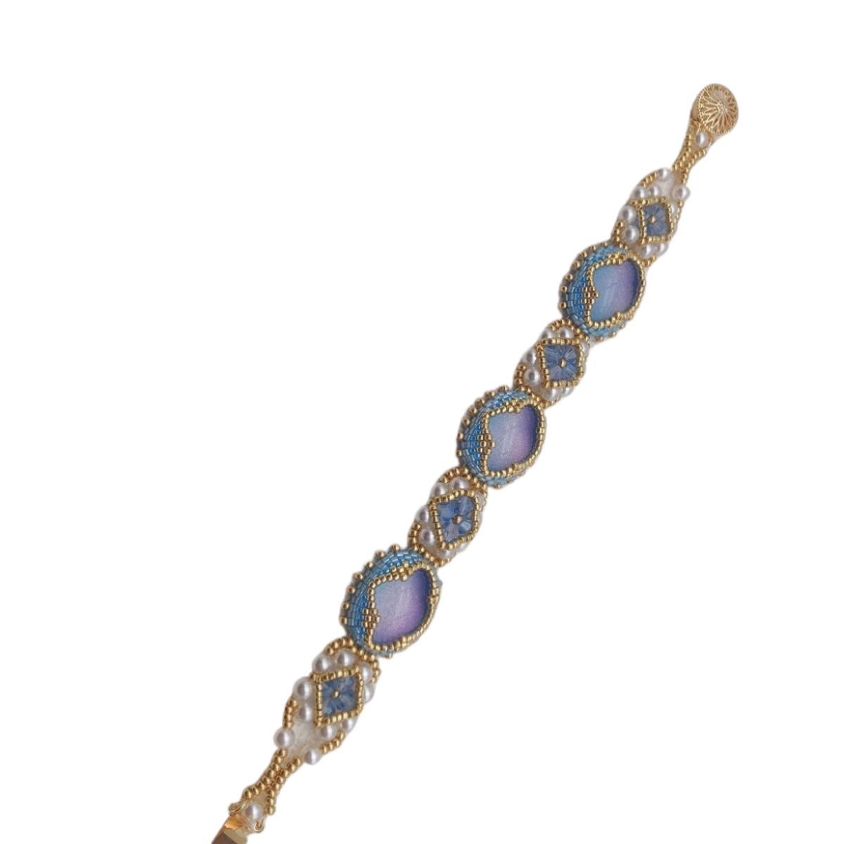 Victoria Phantom - Pulsera de piedras preciosas con cuentas de semillas personalizada y hecha a mano