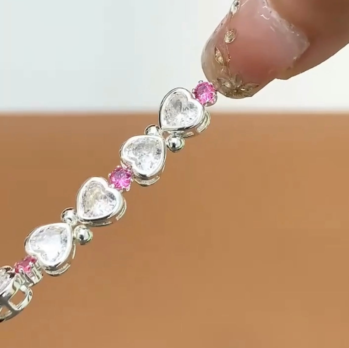 Pulsera de aguamarina y perla hecha a mano