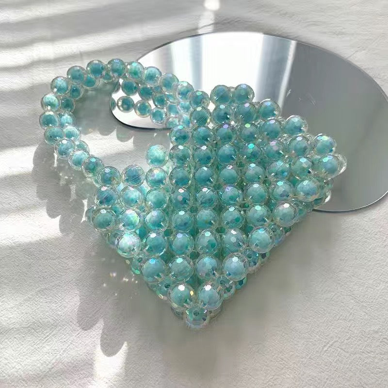 Bolso colorido de cuentas hecho a mano