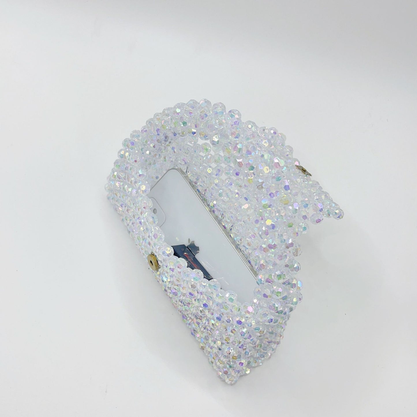 Bolso de mano de moda con cuentas hechas a mano