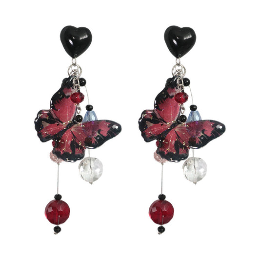 Pendientes de mariposa en plata de ley